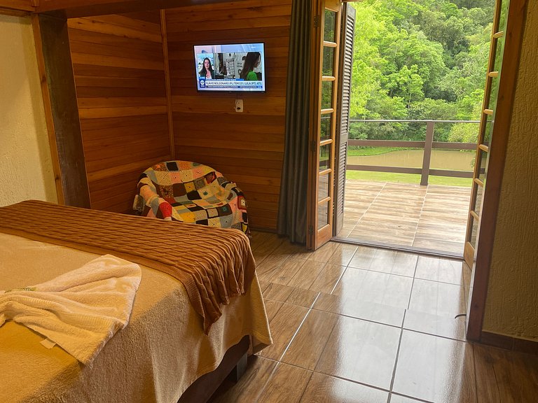 Apto 2 suites com hidro e cozinha Refugio da Serra Canela